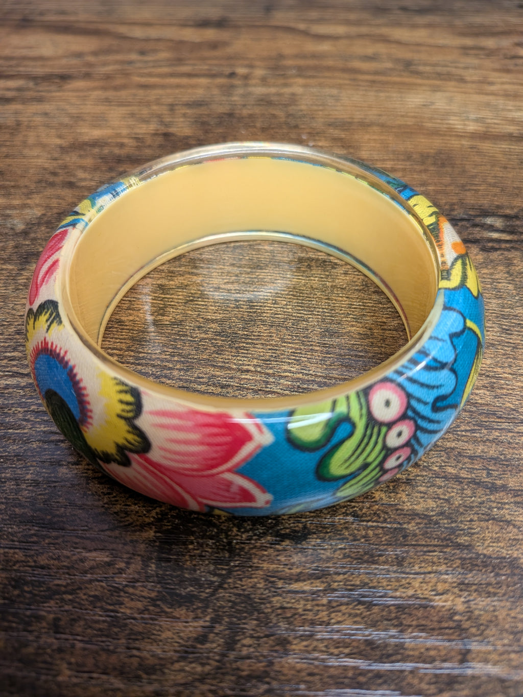 Vintage 1987 Avon Tropical Beauty Lucite Bangle