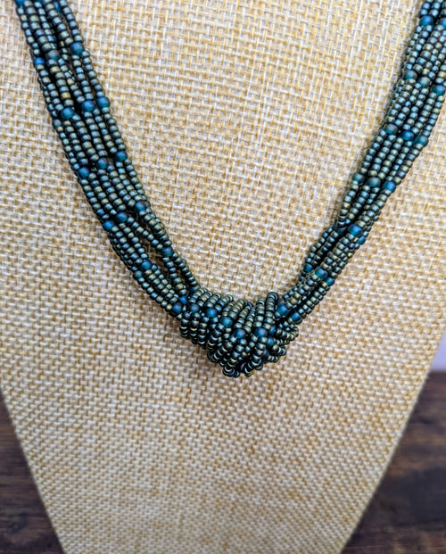 Pre-Owned Glass Seed Bead Necklace