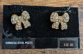 Vintage Swarovski Crystal Bow Earrings