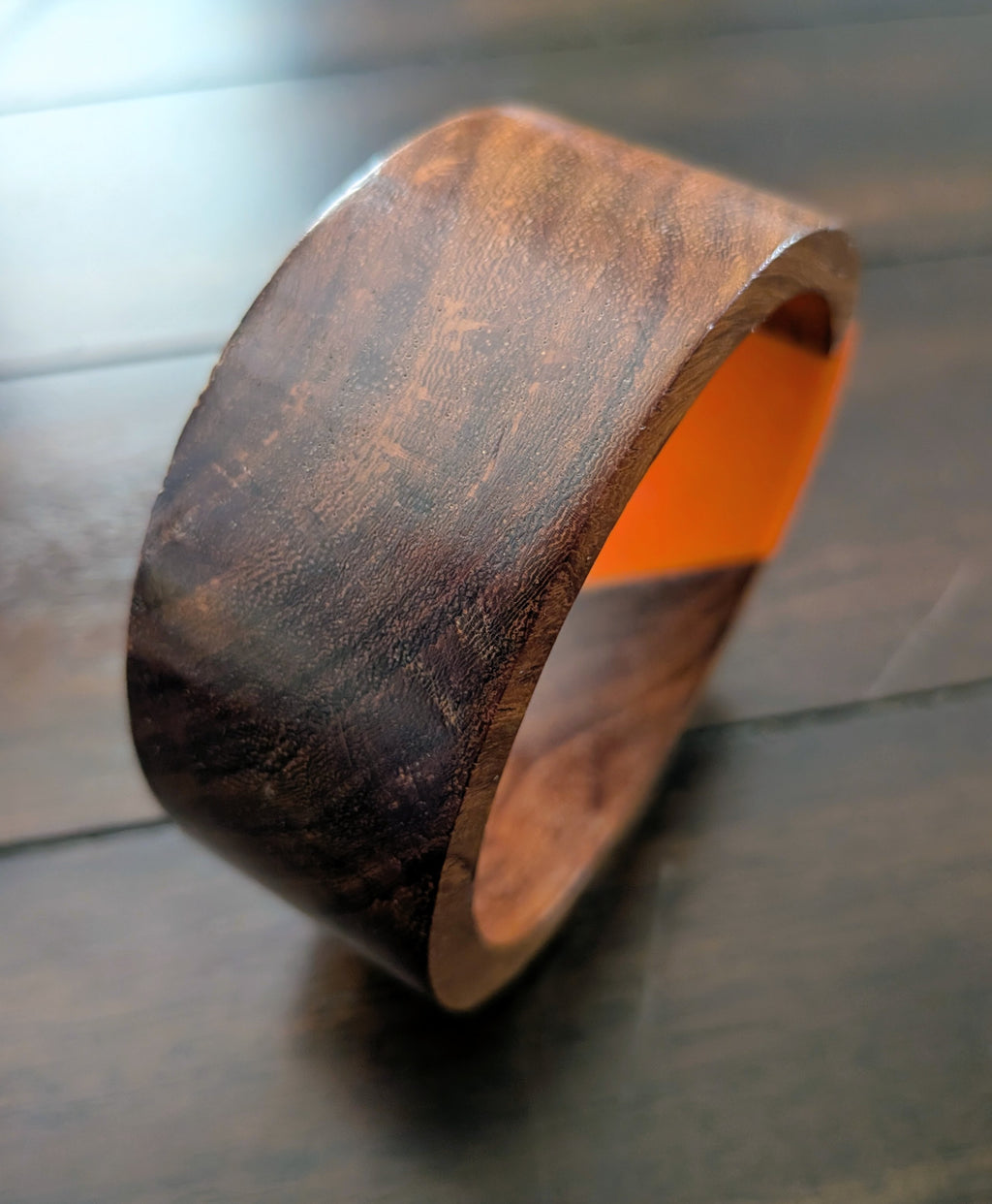 Pre-Owned Marni Wood & Resin Orange Bangle